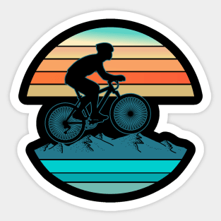 Retro Vintage Mountain Bike MTB Mountain Bikers Biking Cycling Biker Gift Sticker